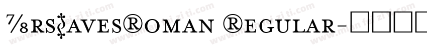 MrsEavesRoman Regular字体转换